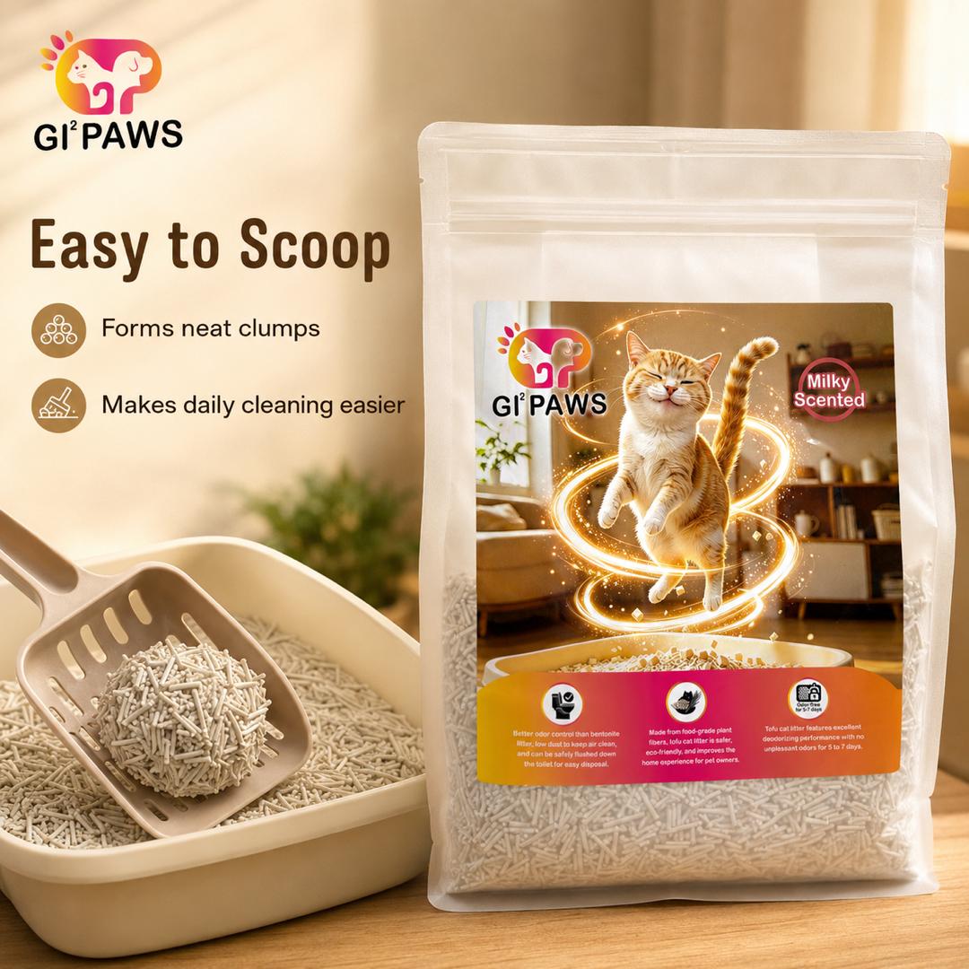 Gi² Paws 6L Original Milk Scented Tofu Cat Litter (2KG) photo 3